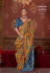 Takshshila By Kreshva P.C Silk With Ikkat Print Saree Online Wholesale